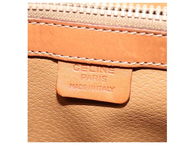 Céline Borsa a mano in tela Macadam CELINE PVC 2in1 Beige Oro Auth 136202 D'oro - vista 22