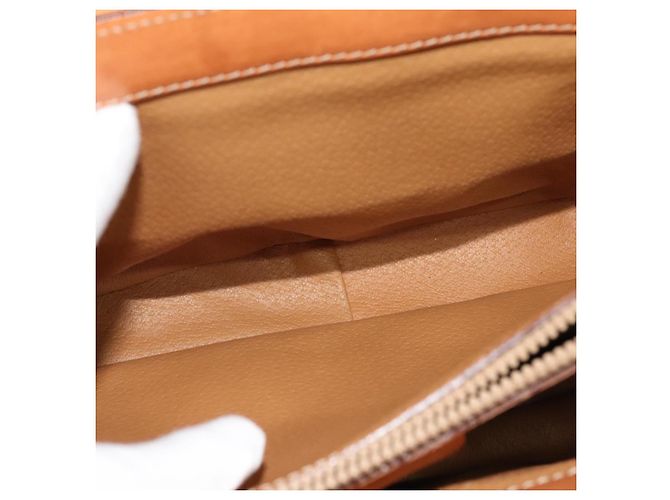 Céline Borsa a mano in tela Macadam CELINE PVC 2in1 Beige Oro Auth 136202 D'oro - vista 25