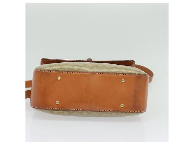 Céline Borsa a mano in tela Macadam CELINE PVC 2in1 Beige Oro Auth 136202 D'oro - vista 5