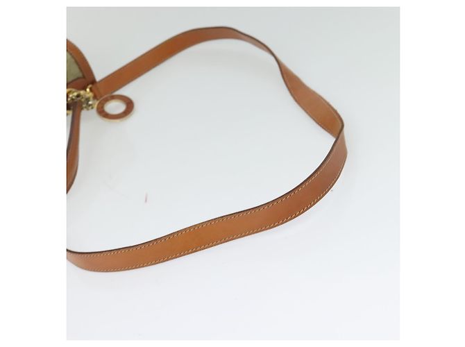Céline Borsa a mano in tela Macadam CELINE PVC 2in1 Beige Oro Auth 136202 D'oro - vista 8