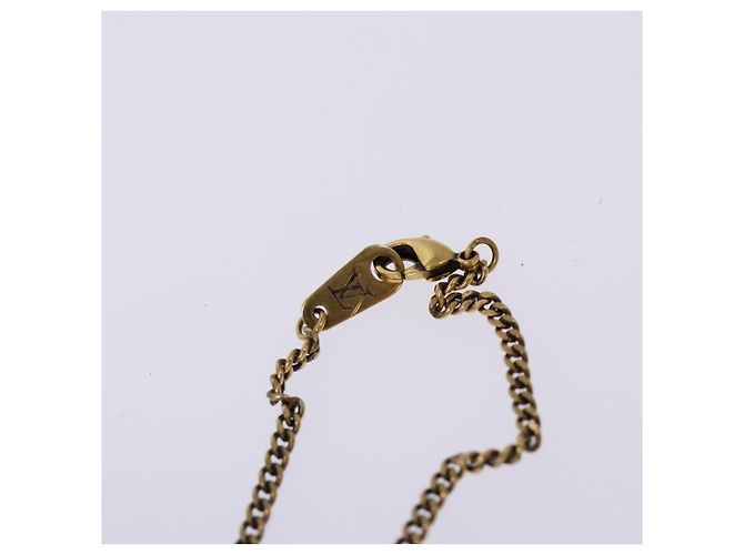 COLLANA LOUIS VUITTON LVprinted Initials Corallo Metallo Oro M68903 Auth 132987M Rosso D'oro - vista 10