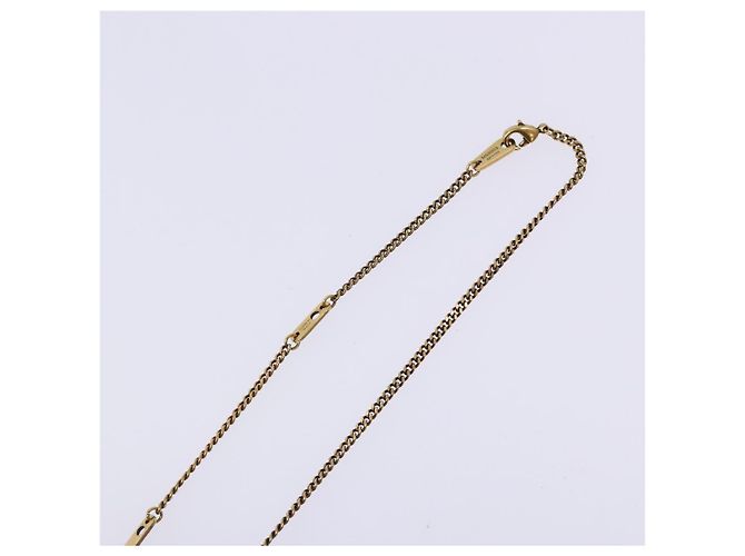 COLLANA LOUIS VUITTON LVprinted Initials Corallo Metallo Oro M68903 Auth 132987M Rosso D'oro - vista 15