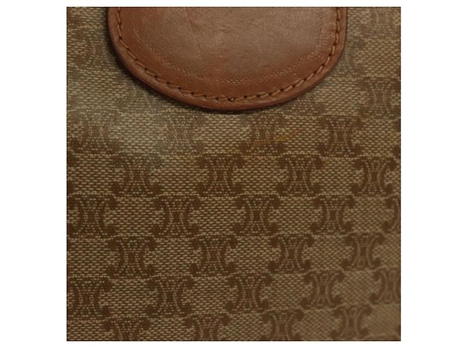 Céline CELINE Macadam Canvas Tote Bag PVC Beige Gold Auth 136444 Golden - Ansicht 3