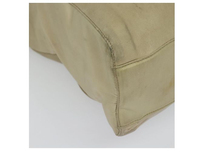 Tote PRADA Kettentasche aus Leder Beige Gold Auth bs28084 Golden - Ansicht 14