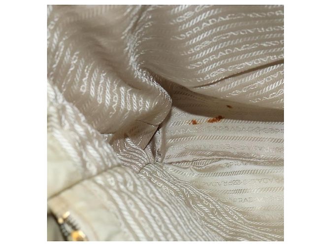 Tote PRADA Kettentasche aus Leder Beige Gold Auth bs28084 Golden - Ansicht 19