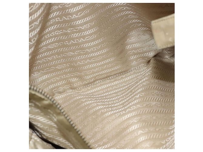 Tote PRADA Kettentasche aus Leder Beige Gold Auth bs28084 Golden - Ansicht 23