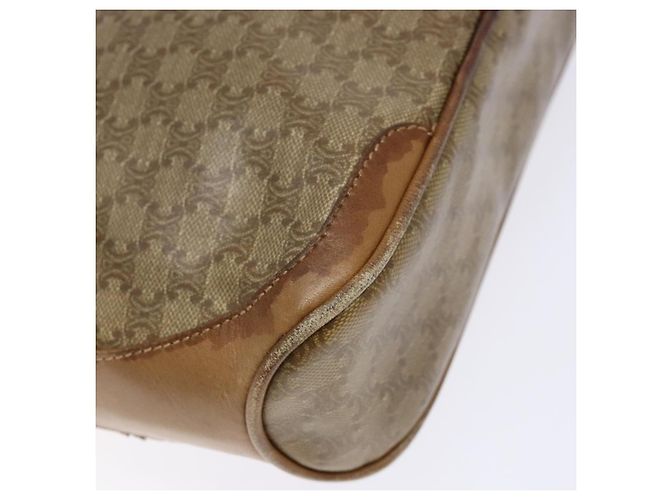 Céline CELINE Macadam Canvas Schultertasche PVC Beige Gold Auth BA4269 Golden - Ansicht 17