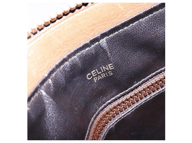 Céline CELINE Macadam Canvas Schultertasche PVC Beige Gold Auth BA4269 Golden - Ansicht 20