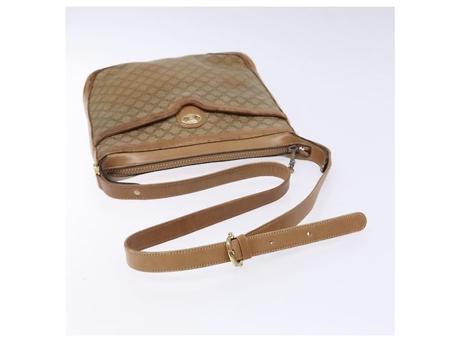 Céline CELINE Macadam Canvas Schultertasche PVC Beige Gold Auth BA4269 Golden - Ansicht 7