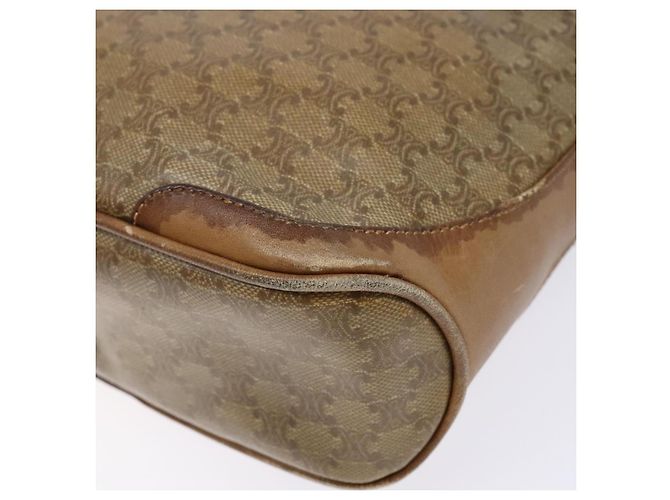 Céline CELINE Macadam Canvas Schultertasche PVC Beige Gold Auth BA4269 Golden - Ansicht 8