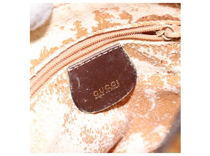 Borsa a Spalla in Pelle Gucci Bamboo 2way Marrone Oro 007 2032 0281 Auth mr1478 D'oro - vista 21