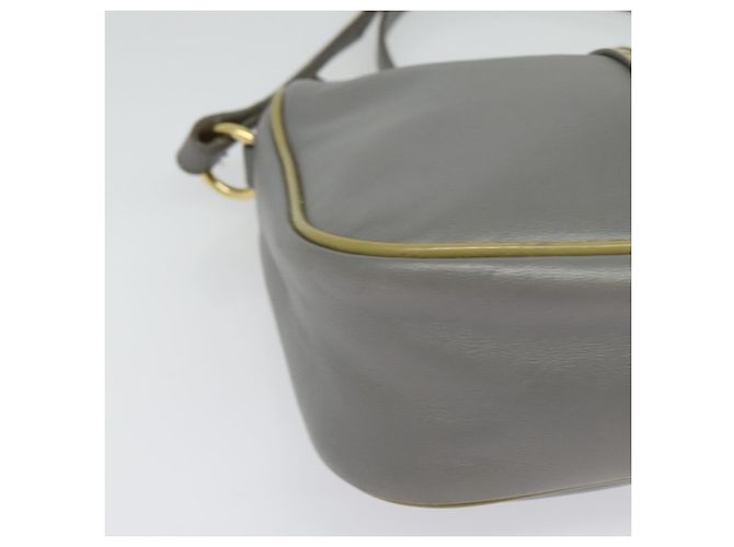 Borsa a Spalla Salvatore Ferragamo Vala in Pelle Grigia Oro Auth 135353 Marrone D'oro - vista 14