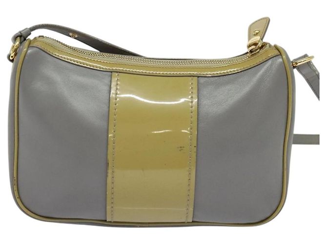 Borsa a Spalla Salvatore Ferragamo Vala in Pelle Grigia Oro Auth 135353 Marrone D'oro - vista 2