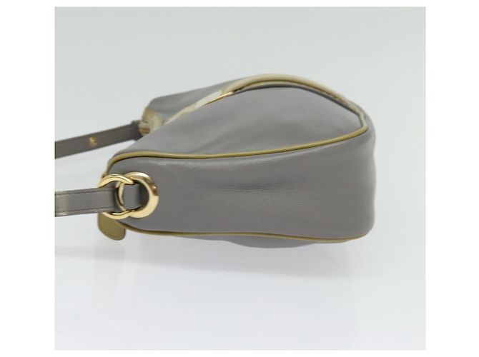 Borsa a Spalla Salvatore Ferragamo Vala in Pelle Grigia Oro Auth 135353 Marrone D'oro - vista 3