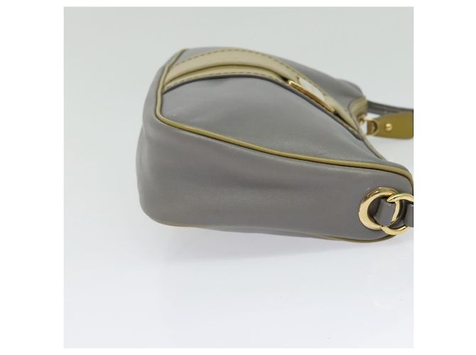 Borsa a Spalla Salvatore Ferragamo Vala in Pelle Grigia Oro Auth 135353 Marrone D'oro - vista 4
