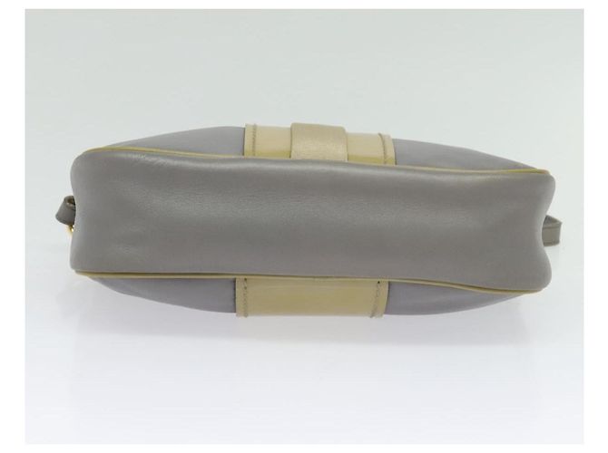 Borsa a Spalla Salvatore Ferragamo Vala in Pelle Grigia Oro Auth 135353 Marrone D'oro - vista 5