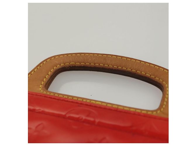 LOUIS VUITTON Borsa Tote Stanton Monogram Vernis Rossa M91078 LV Auth BA4291 Rosso - vista 14