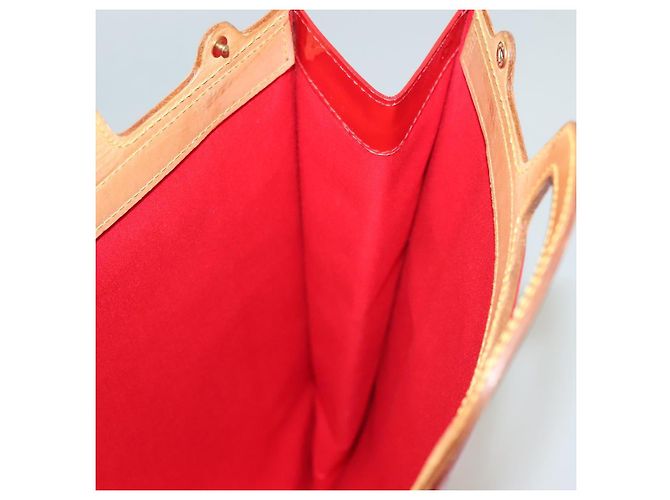LOUIS VUITTON Borsa Tote Stanton Monogram Vernis Rossa M91078 LV Auth BA4291 Rosso - vista 19