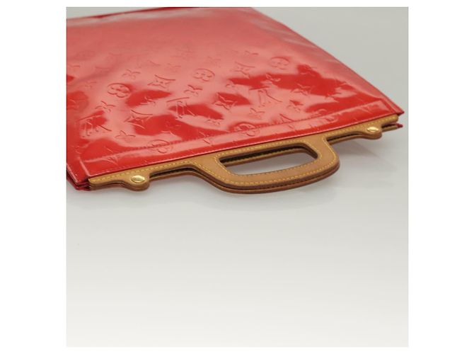 LOUIS VUITTON Borsa Tote Stanton Monogram Vernis Rossa M91078 LV Auth BA4291 Rosso - vista 7