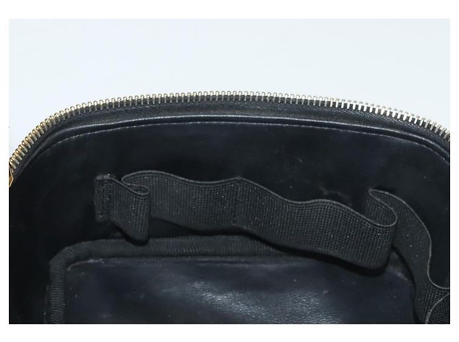 CHANEL Necessaire Vanity Couro envernizado Preto Ouro CC Auth 137125 Dourado - vista 19