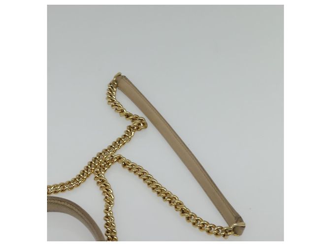 Borsa a mano Vala in pelle 2 in 1 beige e oro Auth BA4303 di Salvatore Ferragamo - vista 14