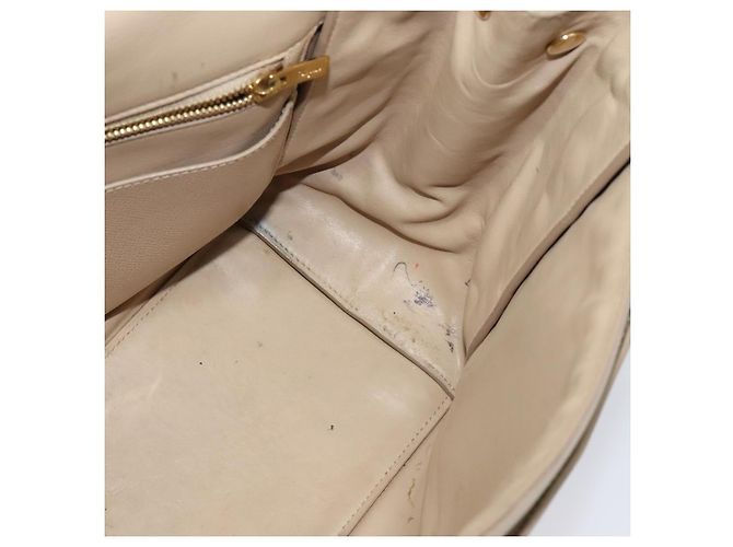 Borsa a mano Vala in pelle 2 in 1 beige e oro Auth BA4303 di Salvatore Ferragamo - vista 22