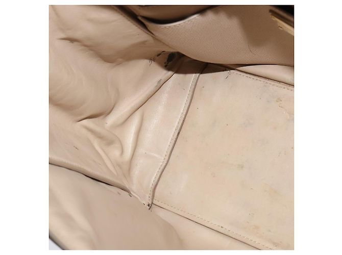 Borsa a mano Vala in pelle 2 in 1 beige e oro Auth BA4303 di Salvatore Ferragamo - vista 23