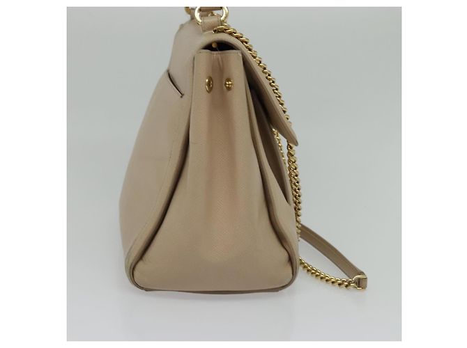 Borsa a mano Vala in pelle 2 in 1 beige e oro Auth BA4303 di Salvatore Ferragamo - vista 3
