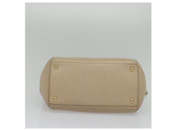 Borsa a mano Vala in pelle 2 in 1 beige e oro Auth BA4303 di Salvatore Ferragamo - vista 5