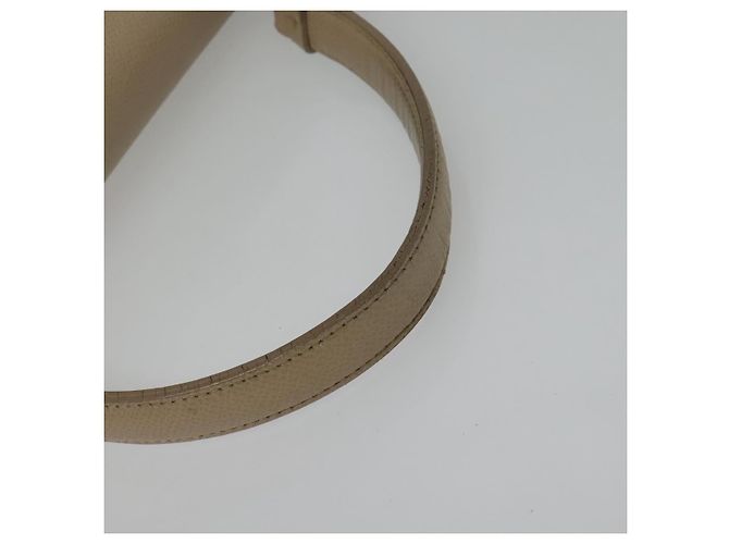 Borsa a mano Vala in pelle 2 in 1 beige e oro Auth BA4303 di Salvatore Ferragamo - vista 7