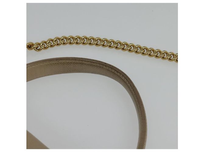 Borsa a mano Vala in pelle 2 in 1 beige e oro Auth BA4303 di Salvatore Ferragamo - vista 8
