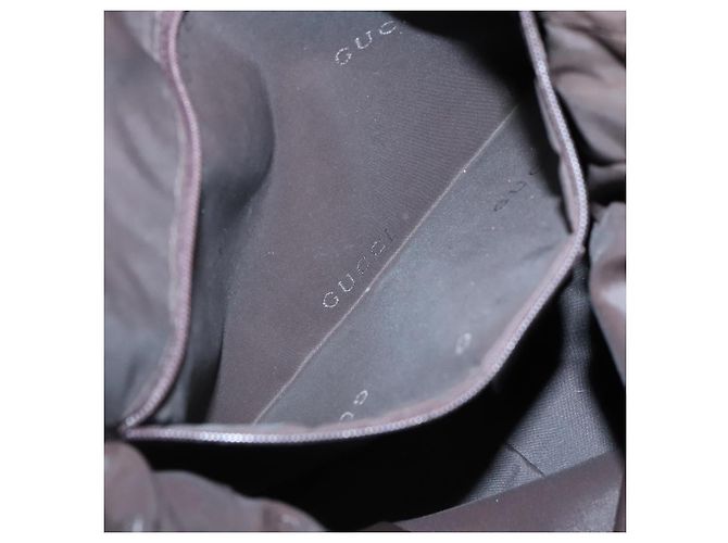 Borsa a mano in nylon Gucci Bamboo 2 in 1 khaki argento 001 1577 2123 Auth sw1236 Cachi - vista 11