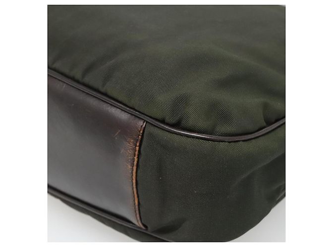 Borsa a mano in nylon Gucci Bamboo 2 in 1 khaki argento 001 1577 2123 Auth sw1236 Cachi - vista 17