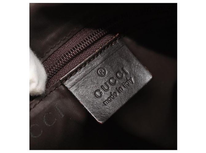 Borsa a mano in nylon Gucci Bamboo 2 in 1 khaki argento 001 1577 2123 Auth sw1236 Cachi - vista 19
