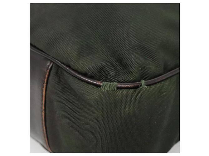 Borsa a mano in nylon Gucci Bamboo 2 in 1 khaki argento 001 1577 2123 Auth sw1236 Cachi - vista 9