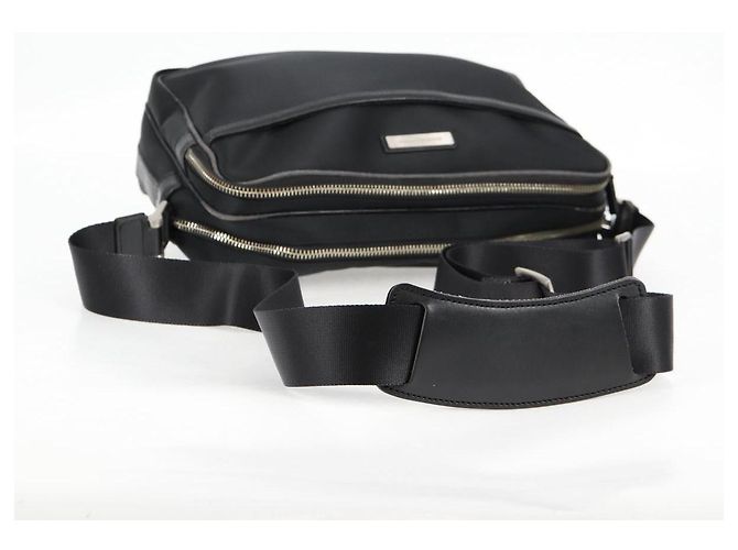 Borsa a spalla in nylon nero e argento autentica BURBERRY bs28161 - vista 10