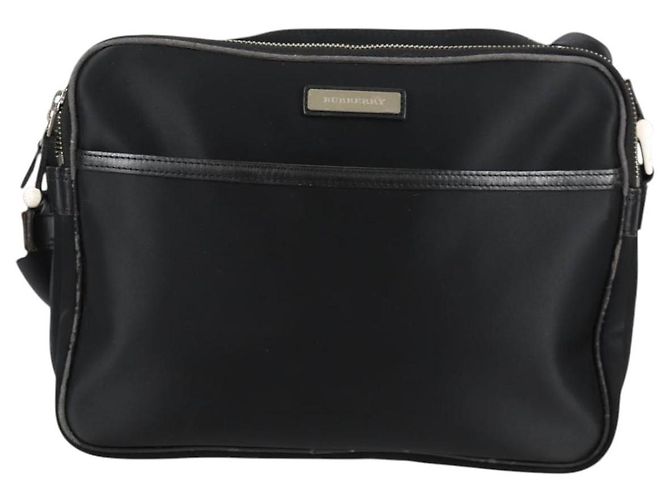 Borsa a spalla in nylon nero e argento autentica BURBERRY bs28161 - vista 13