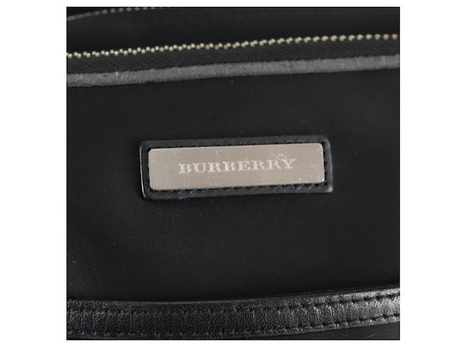 Borsa a spalla in nylon nero e argento autentica BURBERRY bs28161 - vista 20