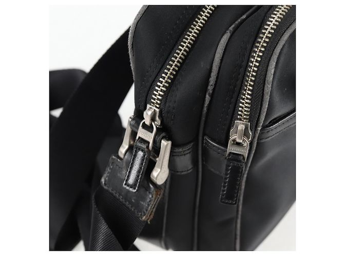 Borsa a spalla in nylon nero e argento autentica BURBERRY bs28161 - vista 21