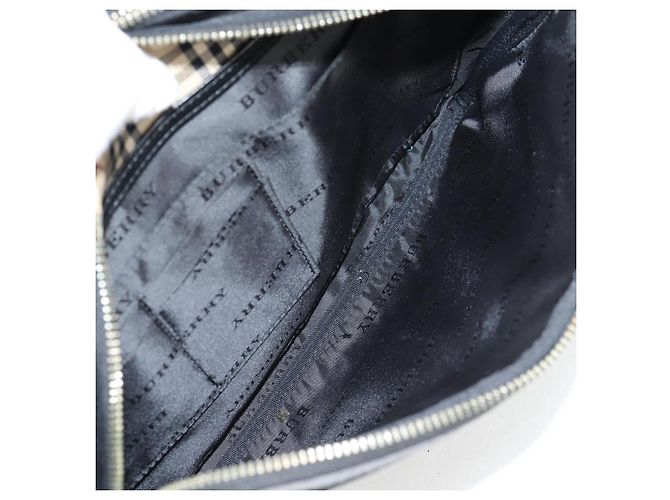 Borsa a spalla in nylon nero e argento autentica BURBERRY bs28161 - vista 22