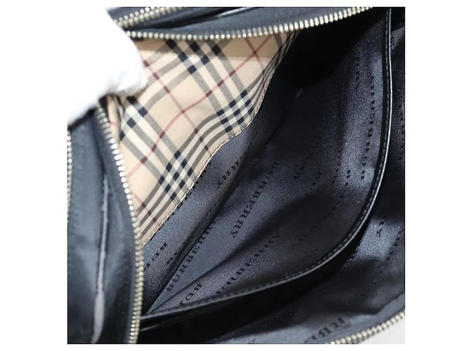 Borsa a spalla in nylon nero e argento autentica BURBERRY bs28161 - vista 23