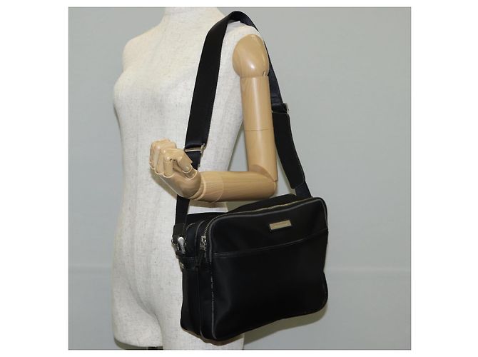 Borsa a spalla in nylon nero e argento autentica BURBERRY bs28161 - vista 27