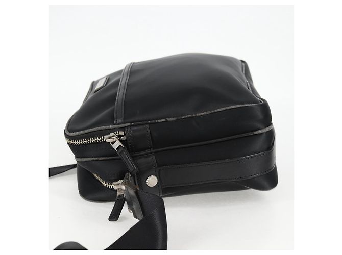 Borsa a spalla in nylon nero e argento autentica BURBERRY bs28161 - vista 3