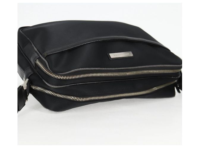 Borsa a spalla in nylon nero e argento autentica BURBERRY bs28161 - vista 9