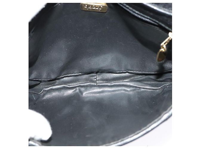 BALLY Bolsa de Ombro de Couro Preta e Dourada Auth BA4829 Preto Dourado - vista 11