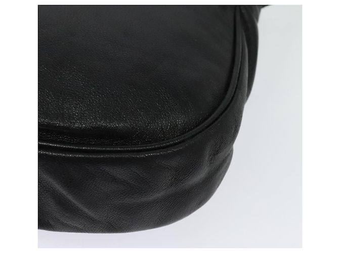 BALLY Bolsa de Ombro de Couro Preta e Dourada Auth BA4829 Preto Dourado - vista 16