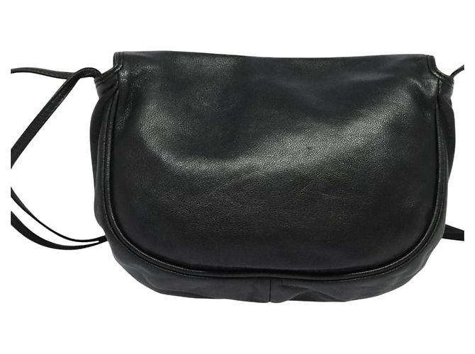 BALLY Bolsa de Ombro de Couro Preta e Dourada Auth BA4829 Preto Dourado - vista 2