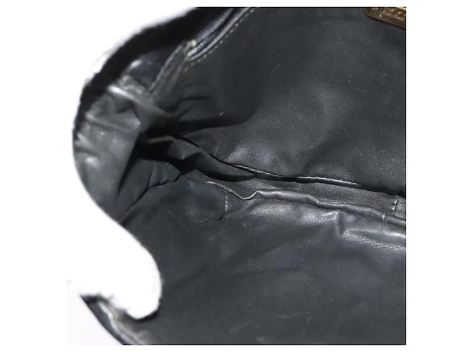 BALLY Bolsa de Ombro de Couro Preta e Dourada Auth BA4829 Preto Dourado - vista 20