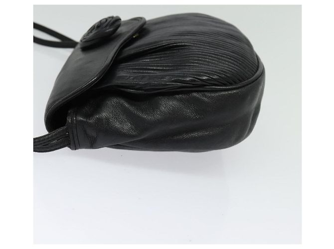 BALLY Bolsa de Ombro de Couro Preta e Dourada Auth BA4829 Preto Dourado - vista 3