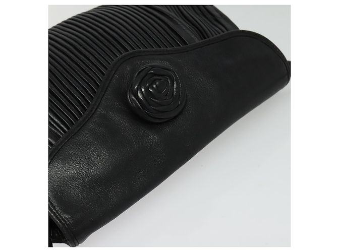 BALLY Bolsa de Ombro de Couro Preta e Dourada Auth BA4829 Preto Dourado - vista 6